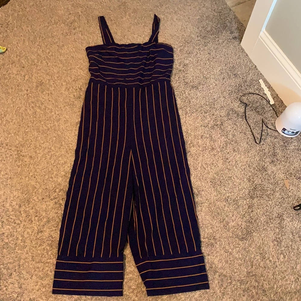 Japna blue and gold striped jumpsuit, size L